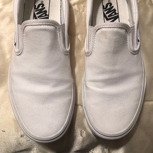 White Slip On Vans